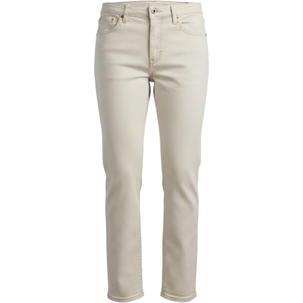 Seven7 Womens Slim Straight Jeans 12 White Denim Everyday Casual Boho Style Work